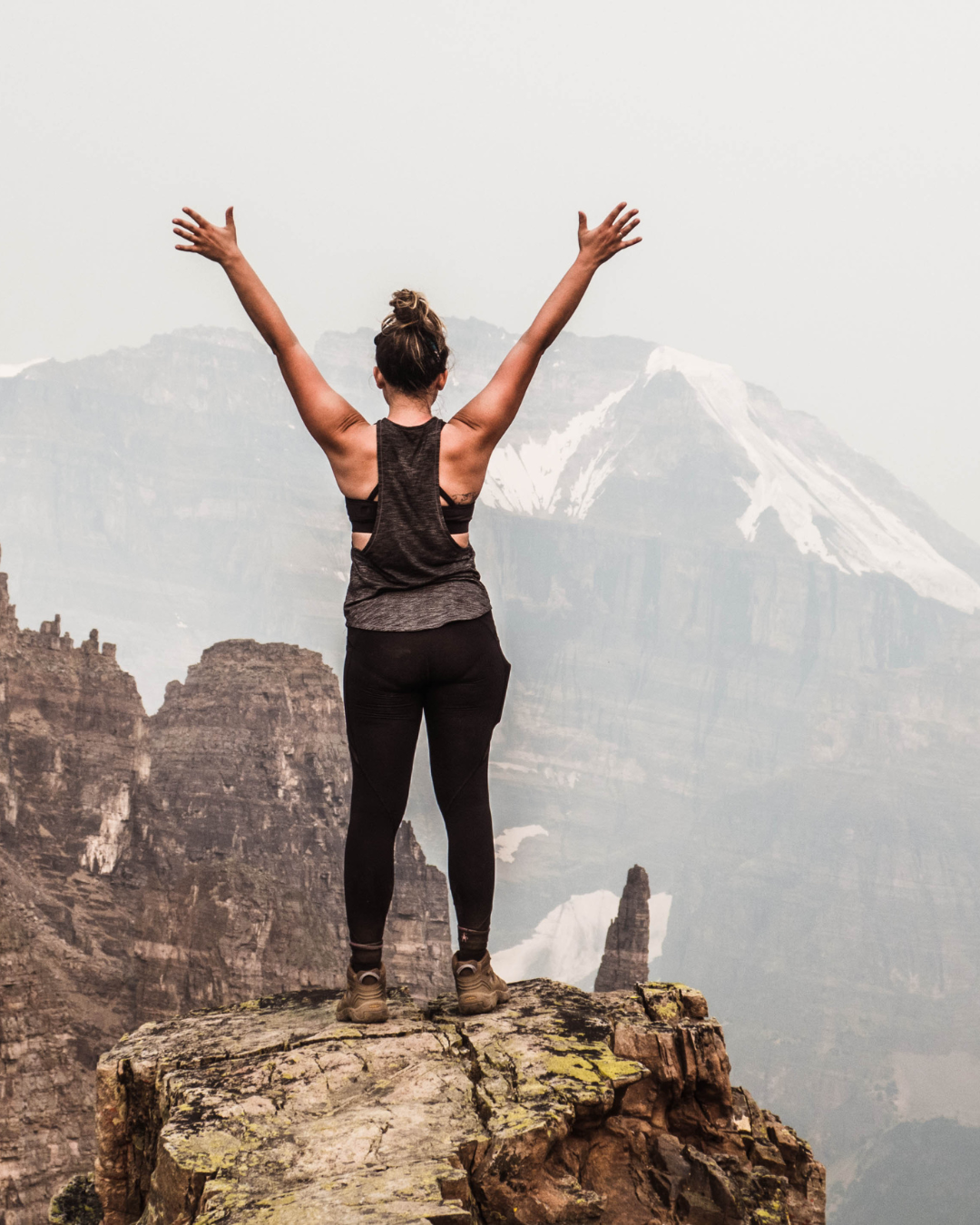 Woman on mountain